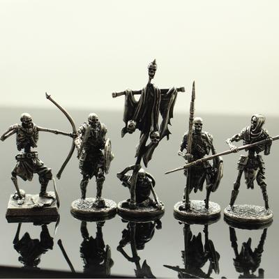 Kupfer Skelett Legion Figuren Miniatur Dekoration Retro Metall Schädel Soldat Armee Statue Schreibtisch Spielzeug Ornament
