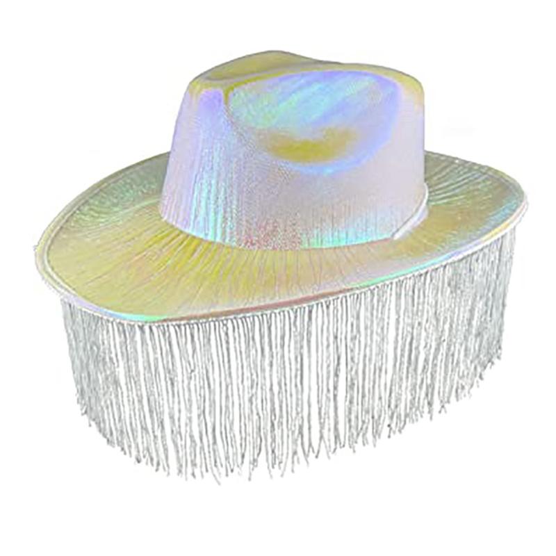 Strahlende Farbe Cowboystiefel Jazzhut für Damen Western-Cowboyhut Kirchenhut Model Show Cowboyhut Filzhut Erwachsenenmännerhut