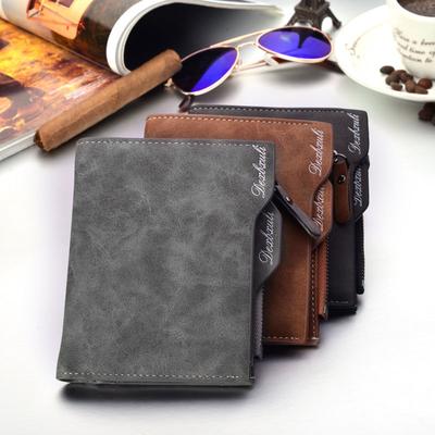 Rétro Pu hommes court portefeuille coréen étudiant portefeuille à fermeture éclair porte-carte portefeuilles occasionnels Carteira Masculina Carteras Tarjetero sac à main