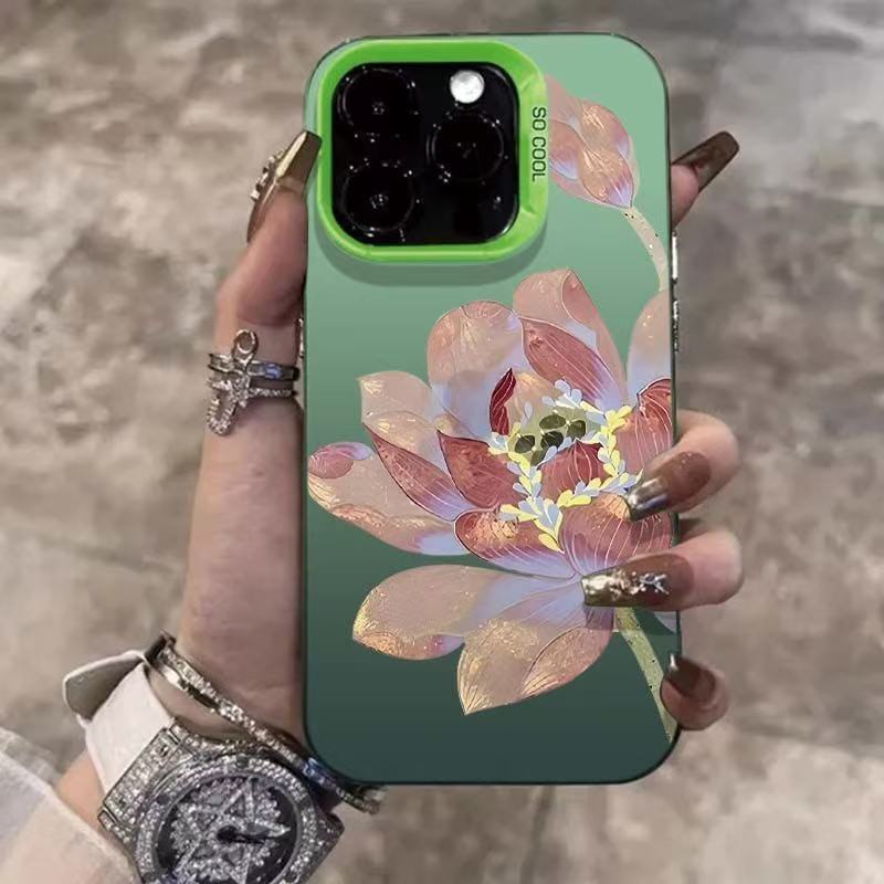 The new leaf is suitable for iphone17 mobile phone case Apple 16promax/15 Lotus 14pro13 Europe and America 12XR