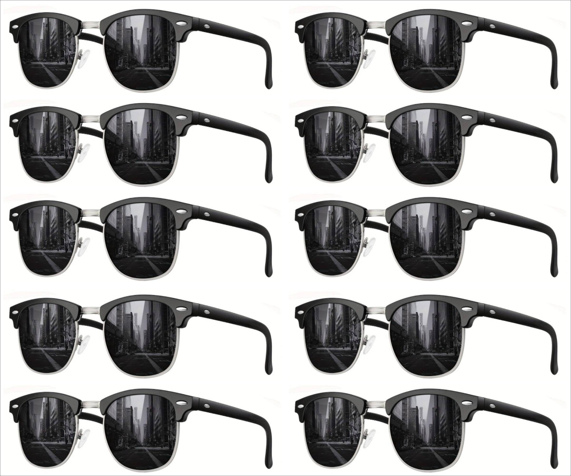 

10 шт. Модные мужские и женские солнцезащитные очки для уличной съемки, подходящие ко всему