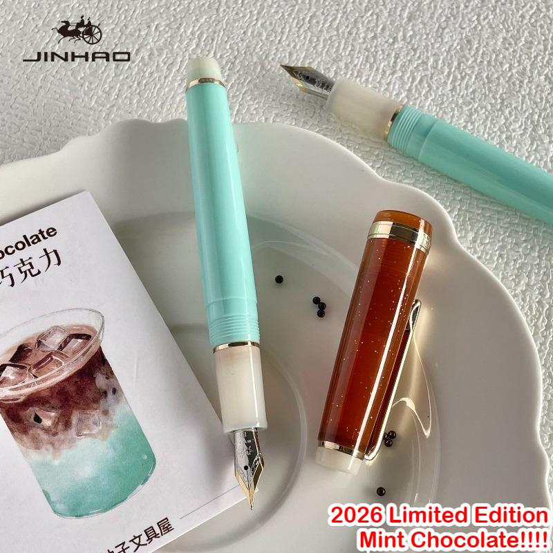 2026 Limited Edition Mint Chocolate ! JINHAO 82 Fountain Pen EF/F/M Gold Clip Writing Smooth Stationery Office School Supplies