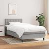 Maison Exclusive - Lattenrost mit Matratze Hellgrau 90x200 cm Stoff