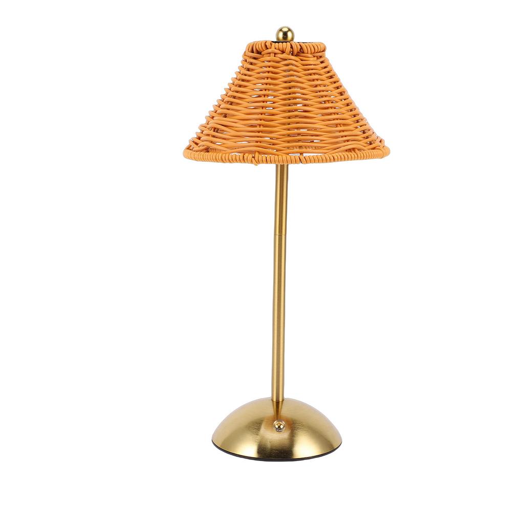 Rattan Table Lamp 3000K 4000K 6500K 120LM Touch Control Dimmable USB LED Beside Lamp for Home Restaurant Hotel