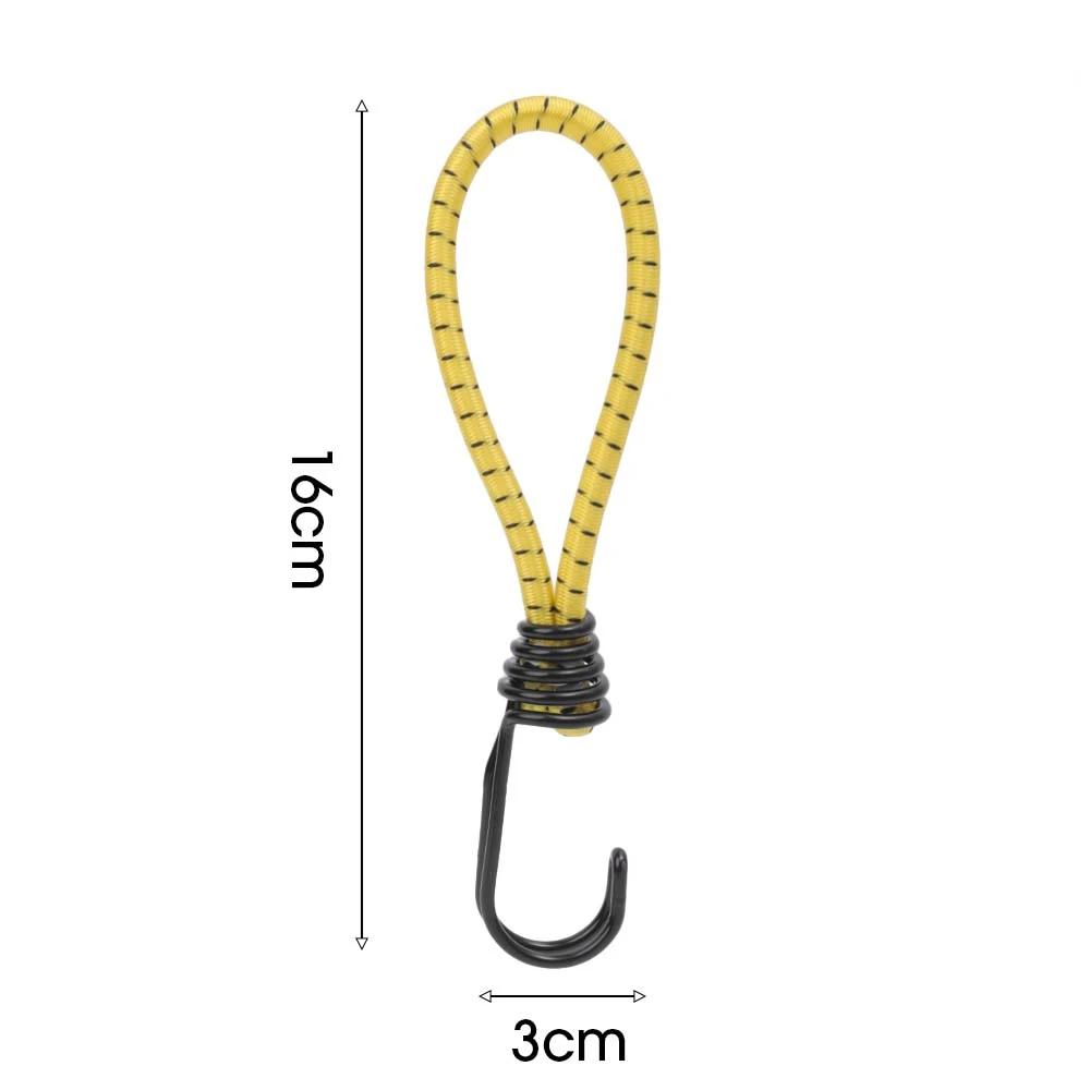 Outdoor Tent Bungee Elastic Rope Cords with Hook for Camping Canopy Tarp Tent Fixed Binding Belt Hook Cord Fastener