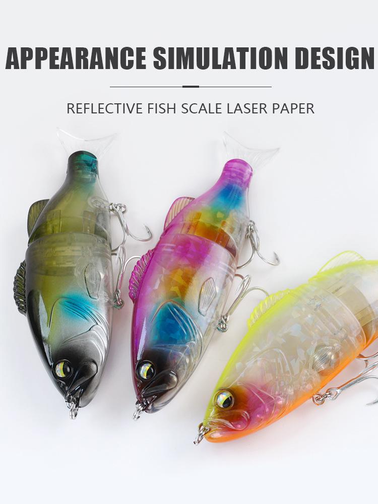 Multi-section European Lake Fishing Lures - Large Hard Bait Accessories for Boat and Sea Fishing