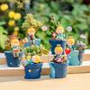 Vaso Principe Bambino per Piante Grasse Piante di Cactus, Vaso da Fiori per Mini Bonsai Ornamenti Giardino delle Fate, Decorazione da Tavolo per la Casa