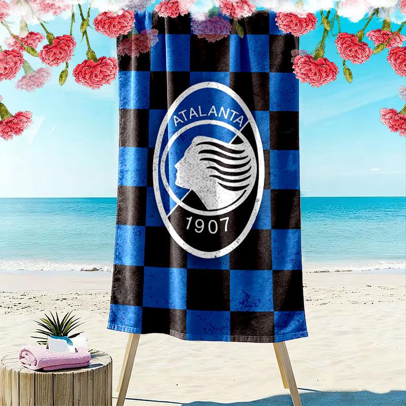 Asciugamano da Spiaggia Stampato Atalanta BC, Asciugamano Grande Morbido Asciugatura Rapida per Spiaggia Campeggio Nuoto
