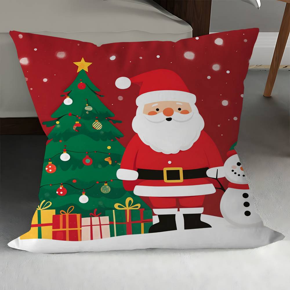 

Merry Christmas Pillow Cover Design Cushion Cover Decor Holiday Decorati 12x12Inch