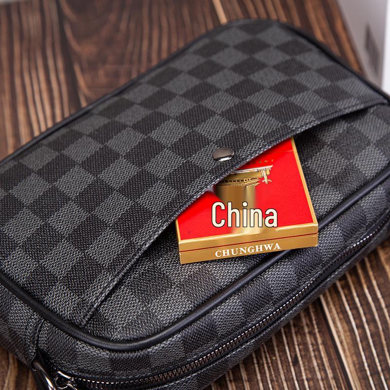 Koreańska Męska Torba Codzienna na Ramię typu Crossbody w Kratę