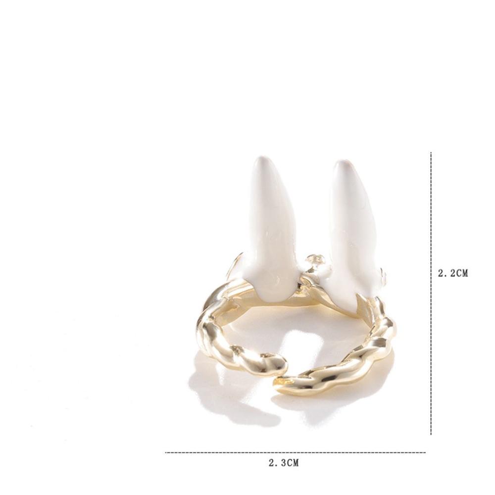 Bunny Ears Girl Finger Jewelry Korean Style Rings Rabbit Ring Adjustable Ring Women Opening Rings
