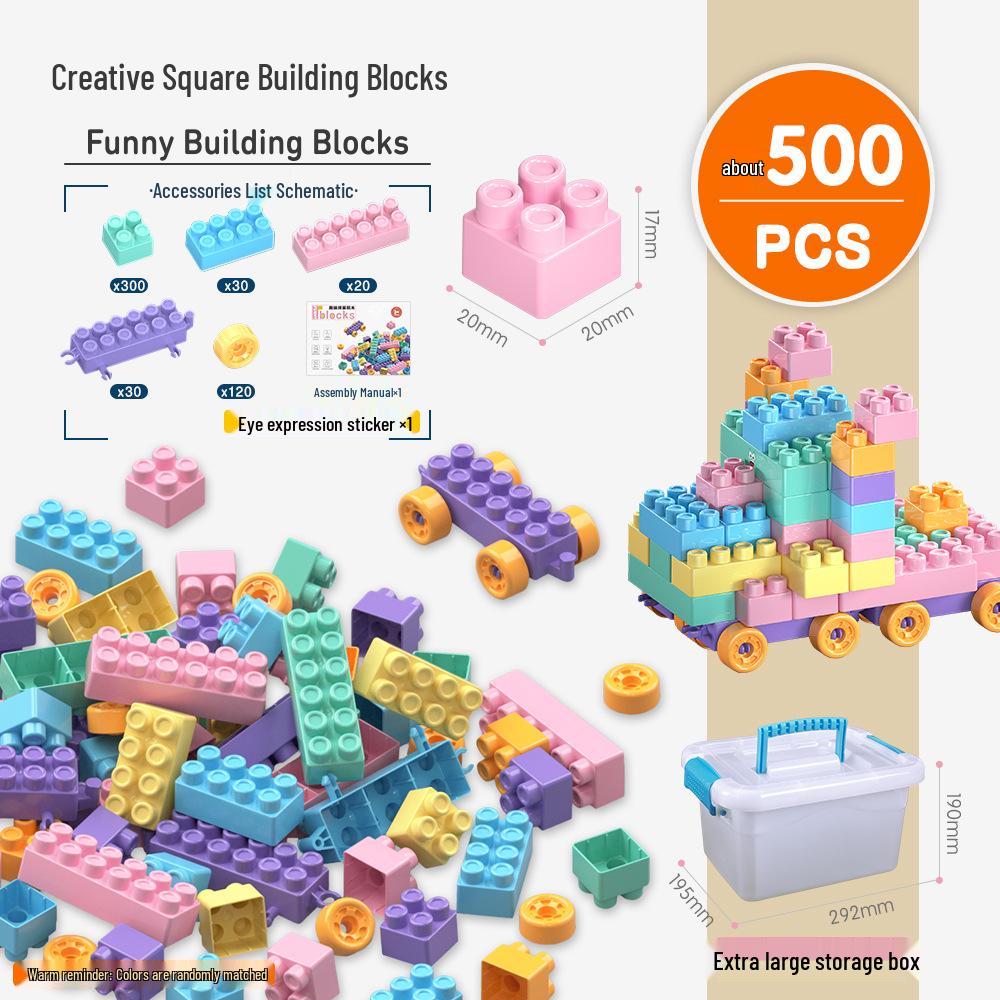 New Dual-Color Children's Building Blocks: Assembled Puzzle & Educational DIY Toys for Early Learning