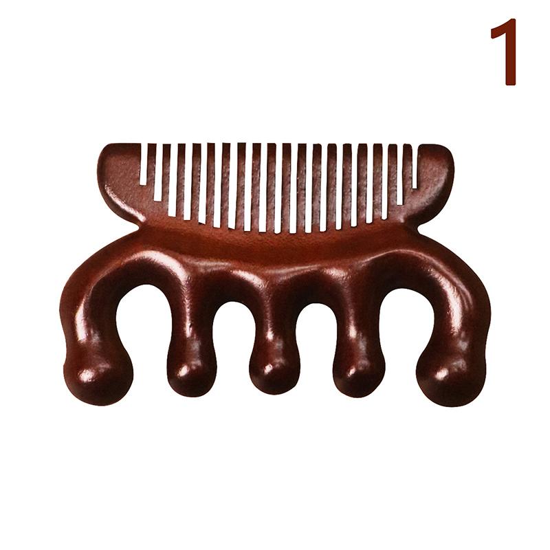 

1 шт. Кролик Массажная расческа Кровообращение Деревянная расческа из сандалового дерева Расслабляющий меридиан кожи головы Антистатический инструмент для укладки Салонная щетка для волос