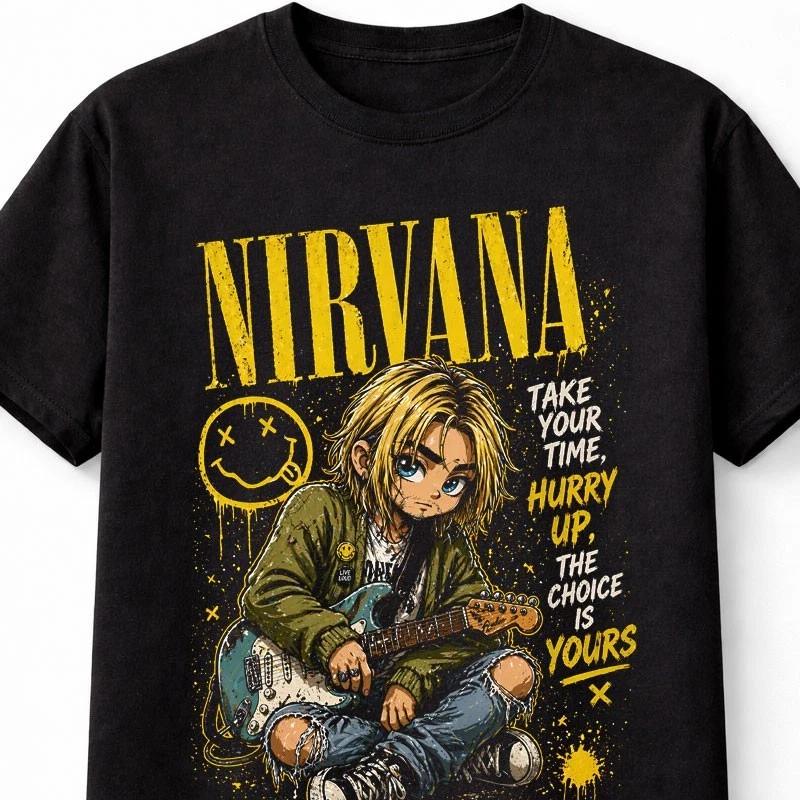 Nirvana Smells Like Teen Spirit Grunge Kurt Cobain Graphic Unisex TShirt S