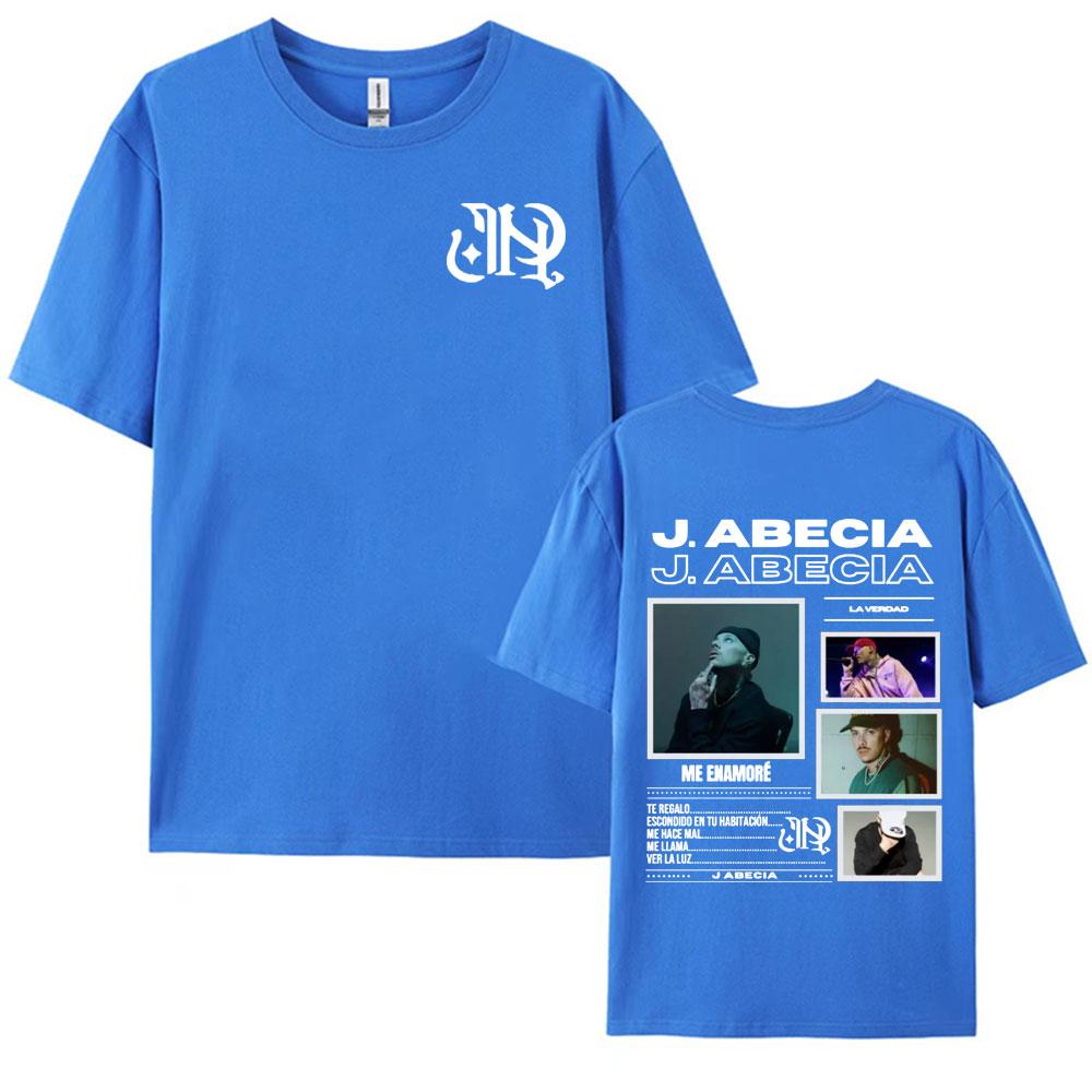 Rapper J Abecia La Verdad Album Tour Graphic Tshirt Mens Clothing Fashion Hip Hop Music T Shirts Oversized 100 Cotton T Shirt