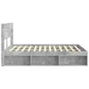 Bed Frame with Storage Space and Headboard Concrete Grey 140 x 200 cm