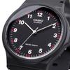 Casio CASIO Analoguhr Chipkashi Günstiges Casio MQ-24-1BL Urethan-Gurt Unisex Schwarz 24-Stunden-Anzeige Index Übersee-Modell