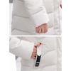 Winter Hooded Slim Down Cotton Jacket Solid Color Fur Collar Thick Parkas Coat Middle-aged Mother Warm Over-The-Knee Overcoat