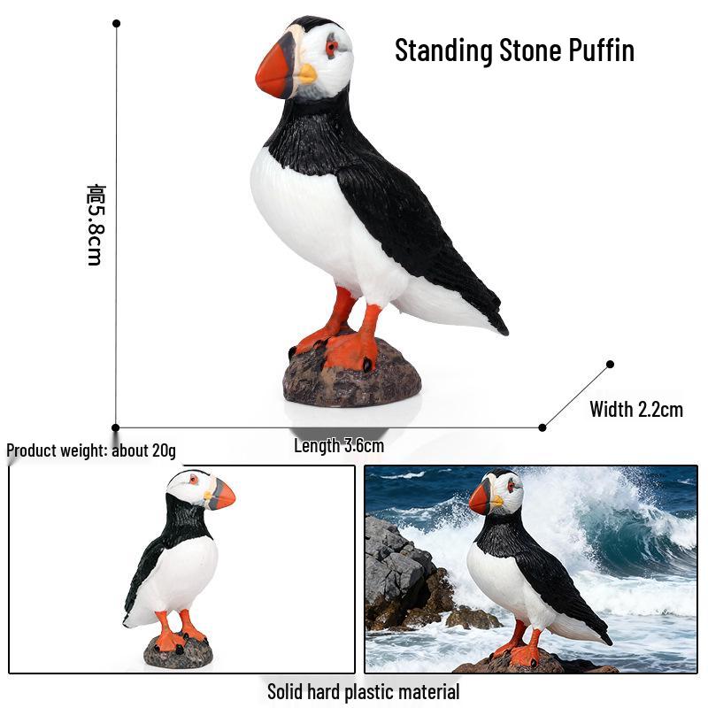 Children's Animal Simulation Toy Set: Eagle, Falcon, Secretary Bird, Owl Figurines