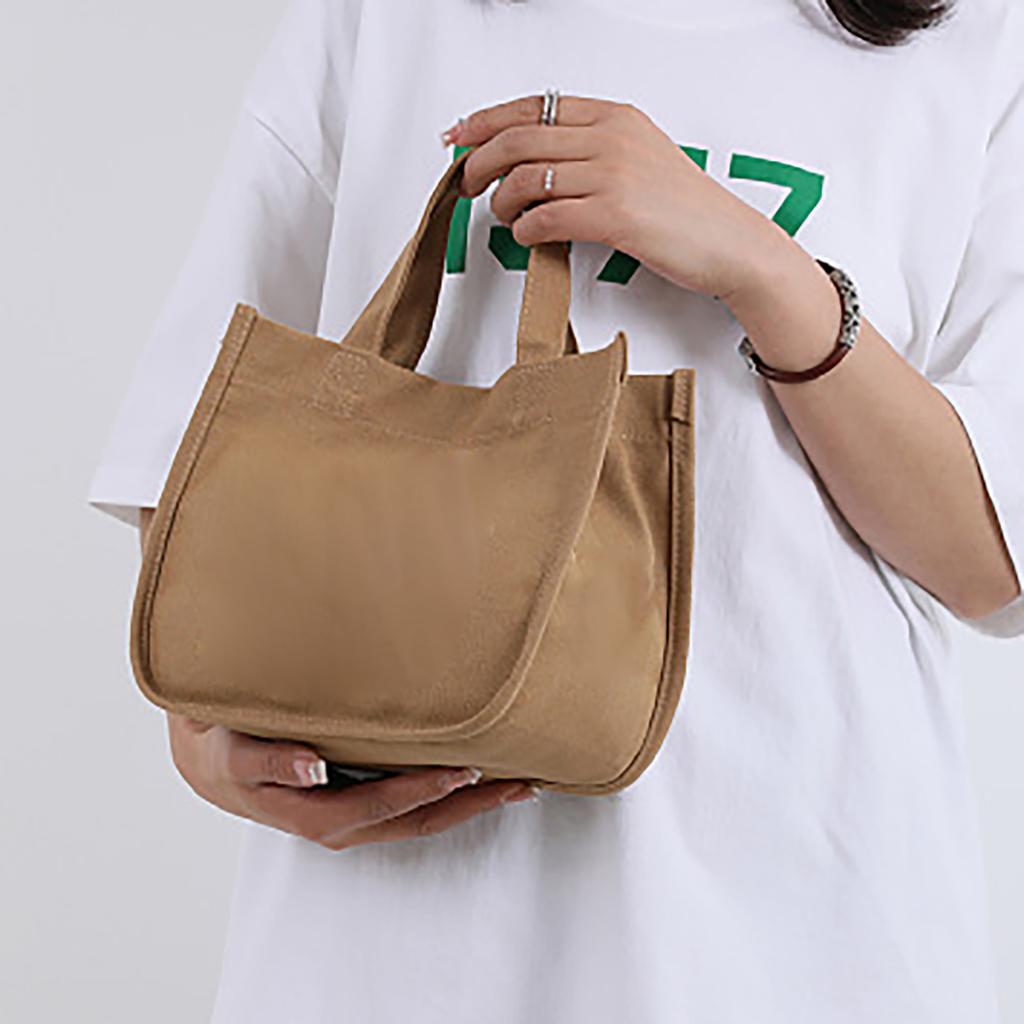 Lunch Bag Canvas Large Capacity Stylish Multifunctional Practical Comfortable Handle Mommy Bag for Outdoor Camping