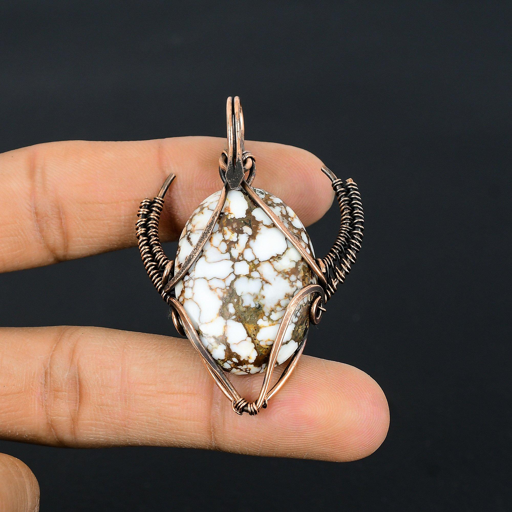 

Кулон Дикая Лошадь, Ювелирные изделия с драгоценными камнями, Кулон ручной работы, обернутый медной проволокой 999 пробы, Ювелирные изделия новейшего дизайна 2.55 Inches