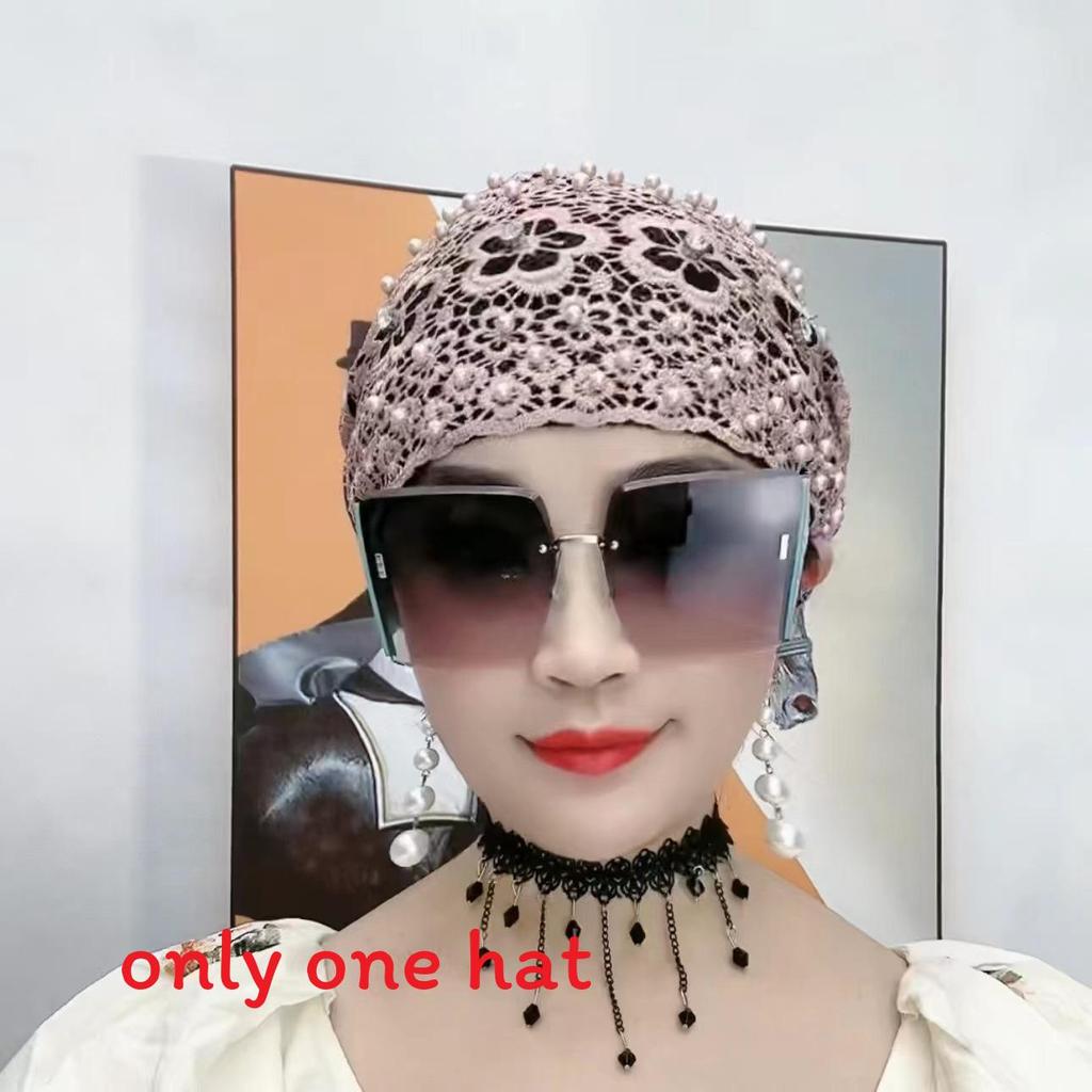 

Embroidered Floral Beanie With Rhinestones And Lace For Youthful Allseason Accessory рожевий