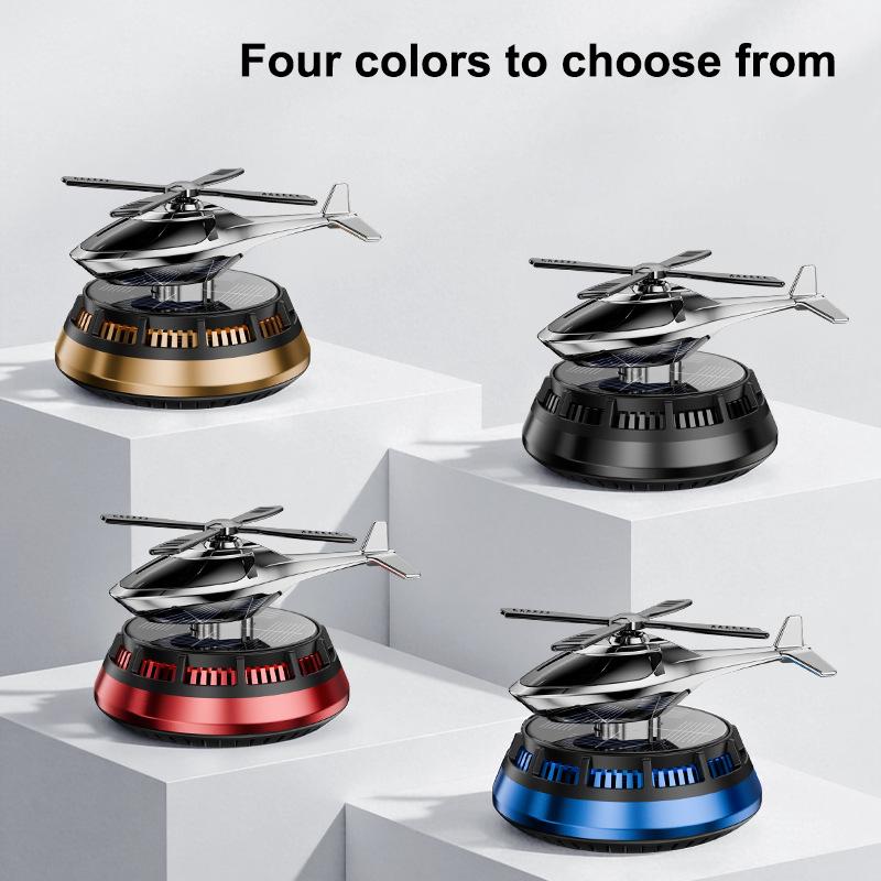 Parfum Hélicoptère Désodorisant Voiture Solaire 1PC Décor Unique Tableau de Bord Intérieur Pour Véhicules Berlines SUV