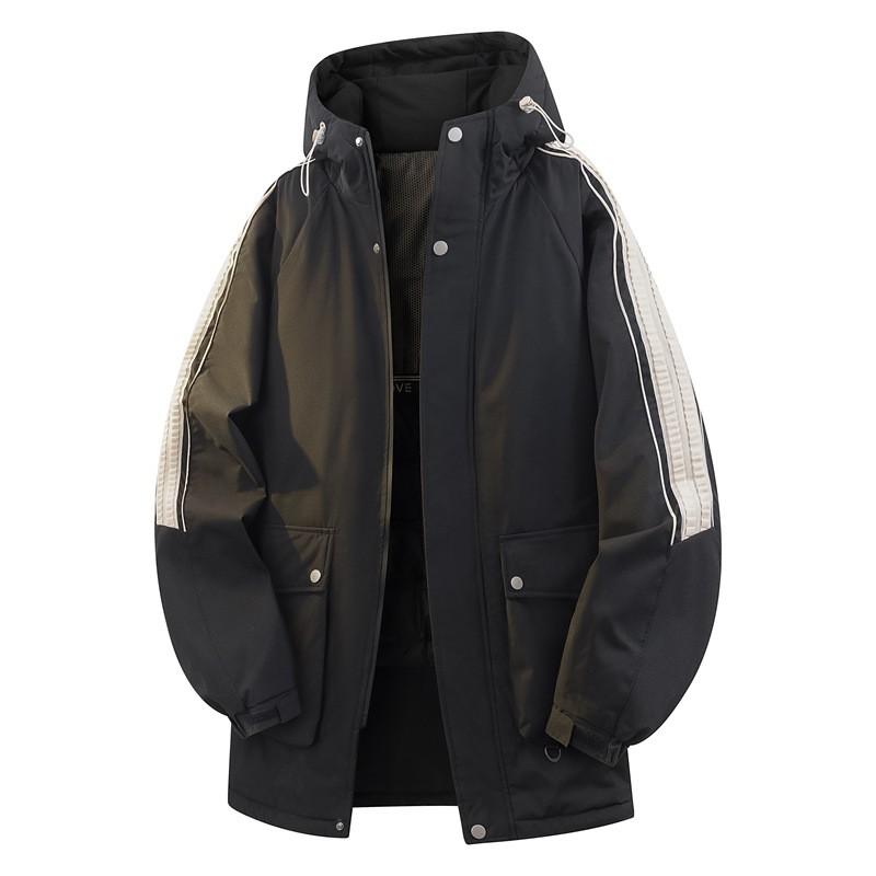 Mens Mid-Length Winter Down Jacket 90% White Duck Thick Warm Casual Coat