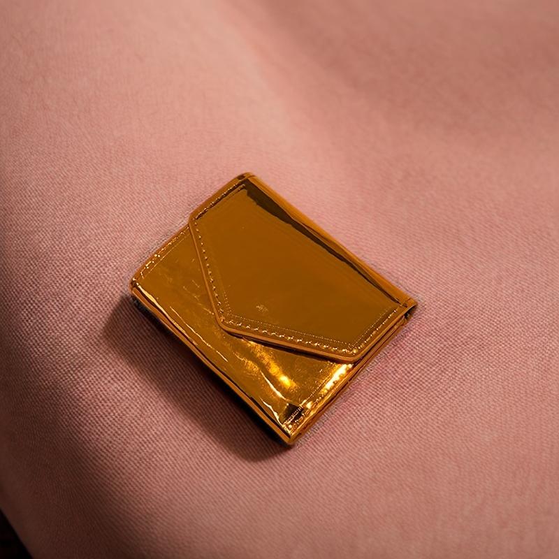 1 Pc Bright Patent Leather Casual Clutch - A Versatile Change Bag and Retro - Style Small Wallet