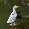 Garden Statue Figurine Lights with Solar Lantern Home Decor Crafts Cute for Balcony