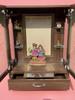 Wooden Pooja Mandir | Handicrafted Home Temple | Indian Prayer Altar with Doors | Wall With Glass Pooja Cabinet | Traditional Hindu Mandir