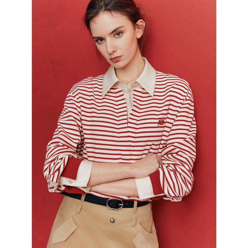 

Женская свободная толстовка в полоску в стиле колледжа от ELLE S