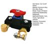 Car Cut-off Switch Safe Reliable Battery Disconnect with Brass Terminals Red Rotary Handle Insulated Vehicle Power Cutoff Device