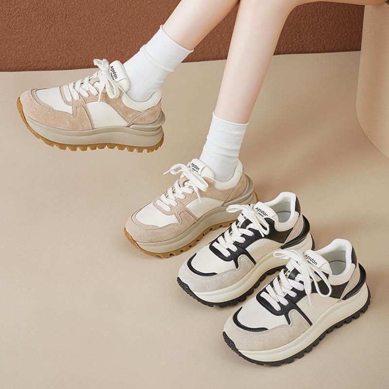 Augustine Forrest Gump shoes women's 2025 autumn new lightweight thick-soled color matching dad shoes casual sports moral training shoes