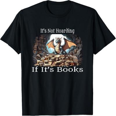Funny Dragon Hoarding Books For Fantasy Dragon Lovers T-Shirt