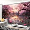 2D Spring Garden Tapestry, Colorful Flowers & Butterflies Wall Hanging