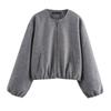 Womens Streetwear Soft Zipper Jacket Coat Winter Casual Chic Outerwear