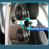 3-speed Car Seat Back Cooling Fan USB Charge Dual Head Fan 360 Degree Rotation Neck Cooler for Summer Car Accessories