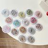 Round Sequin Love Mirror Mobile Phone Holder Airbag Retractable Magnetic Desktop Stand To Watch Dramas And Fold To Carry With You