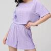 Summer Comfort Loose White Pajama Set: Short Sleeve Top & Shorts