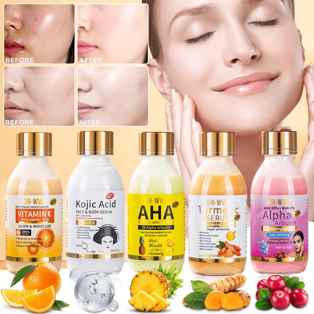 Arbutin Serum with Turmeric Extract Brightening Hydrating Facial Essence for Glowing Skin