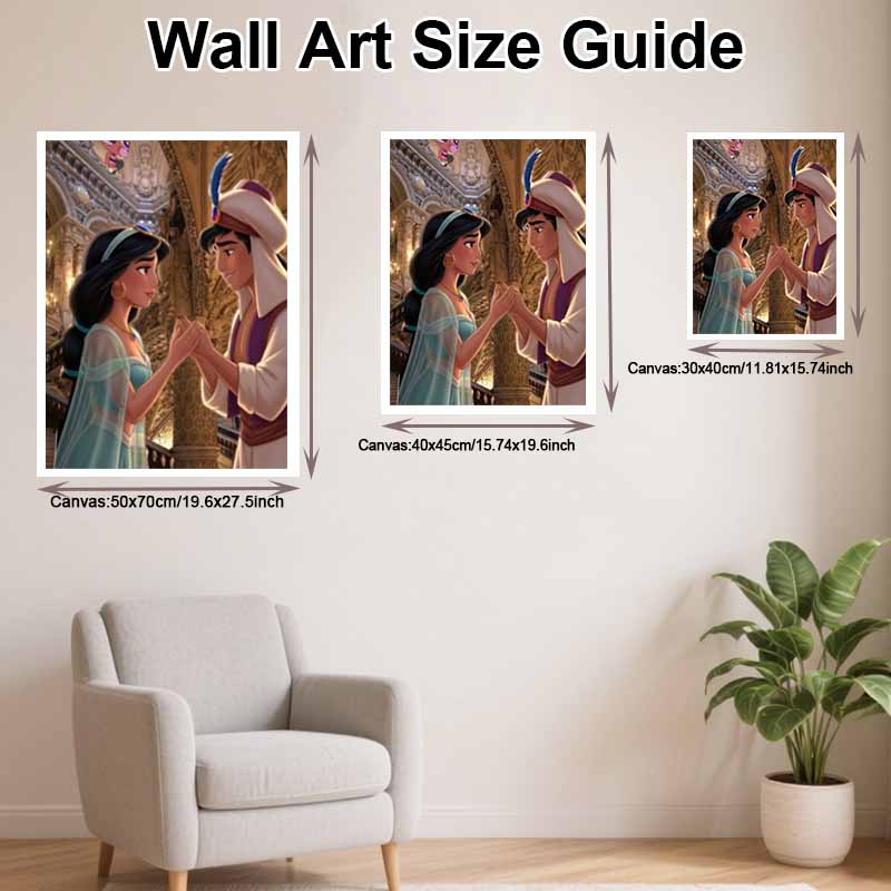 Disney Diamond Painting 5D DIY Aladdin Jasmine Diamond Painting Art Diamond Painting Kit Adult/Beginner Gift Idea Home Decor
