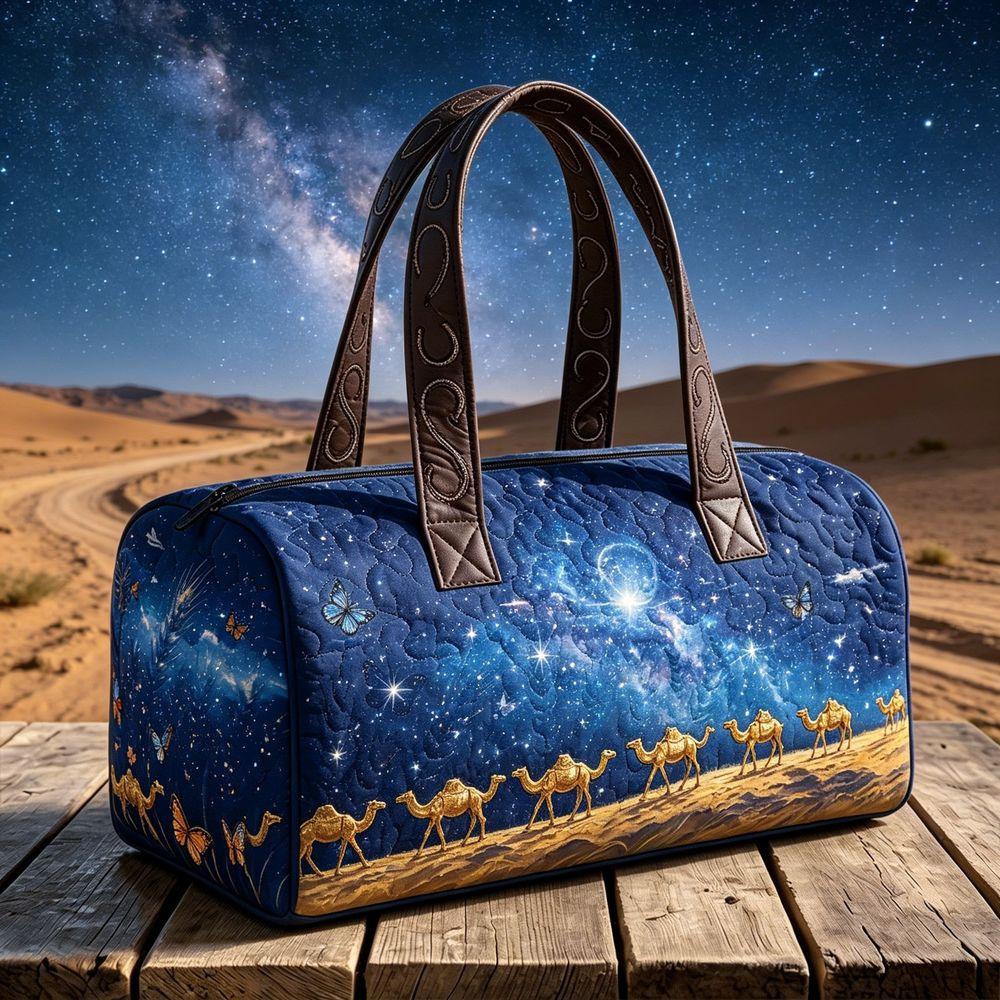 Tote Bag Quilted Travel Handbag Fitness Bag Beach Bag 3D Bohemian Style for Cruise Vacation Camping Mixed Color Leisure Use