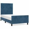 VidaXL Bed Frame with Headboard Dark Blue 80x200 Cm Velvet3125847
