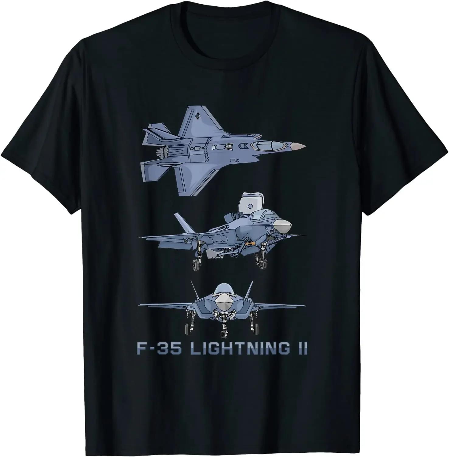 

F35 Lightning II Stealth Fighter Aircraft Diagram TShirt 100 Cotton ONeck Summer Short Sleeve Casual Mens Tshirt Size S3XL S