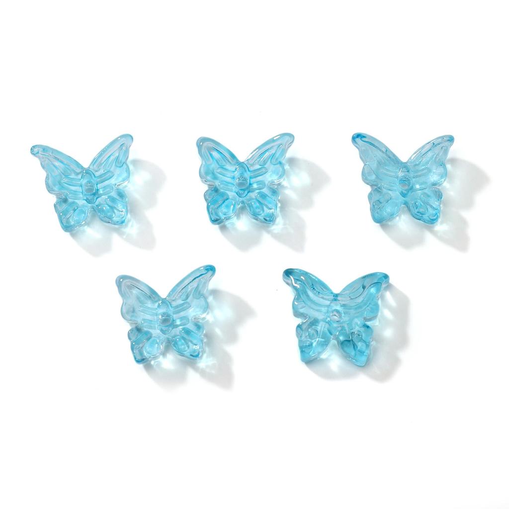 10 ks Skleněné motýlkové korálky s ocáskem Volné distanční korálky pro výrobu šperků DIY Náramek Náhrdelník