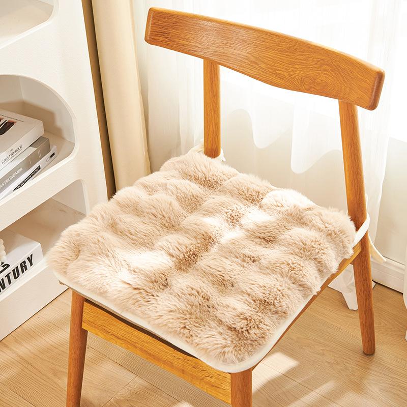 Rabbit Plush Warm Seat Cushion Winter Chair Cushion Office Sedentary Fart Cushion Dining Chair Stool Cushion Butt Seat Cushion Chair Cushion
