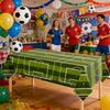 Soccer Tablecloth, Green Lawn Soccer Field Design, Home and Dining Room Decor Tablecloth, Fan Living Room Decoration,Soccer Game