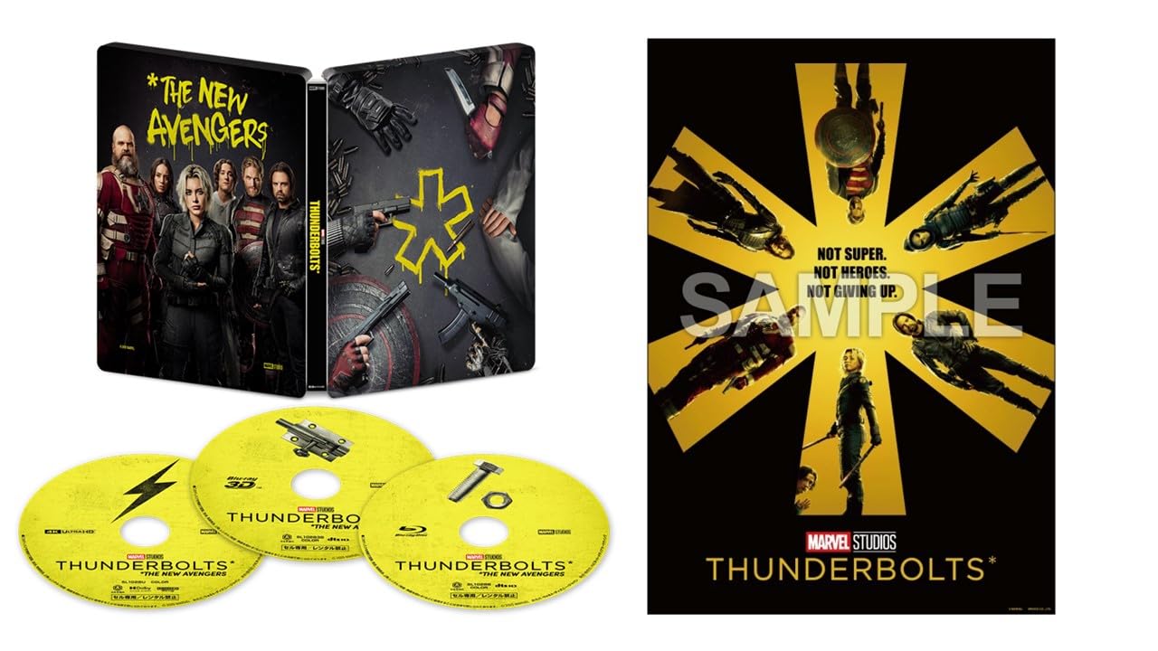 

4K UHD 3D Set Includes Original A3 Poster Collection Thunderbolts + + Blu-ray (Steelbook) [Blu-ray]