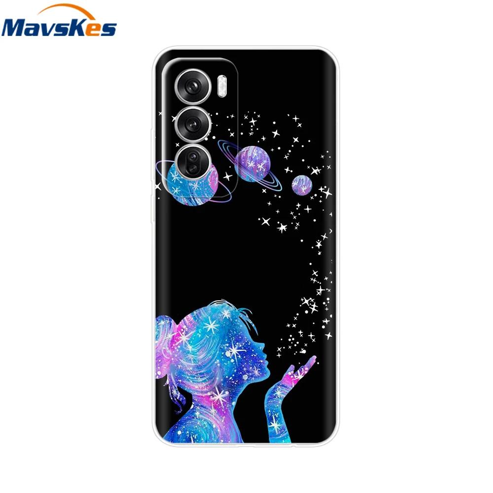 OPPO Reno 12 Pro 5G Case Fashion Flower Silicone Phone Case For OPPO Reno 12 Cover Reno12 Pro Bumper 2024 Soft Black TPU Fundas